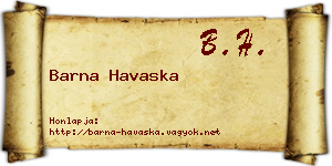 Barna Havaska névjegykártya